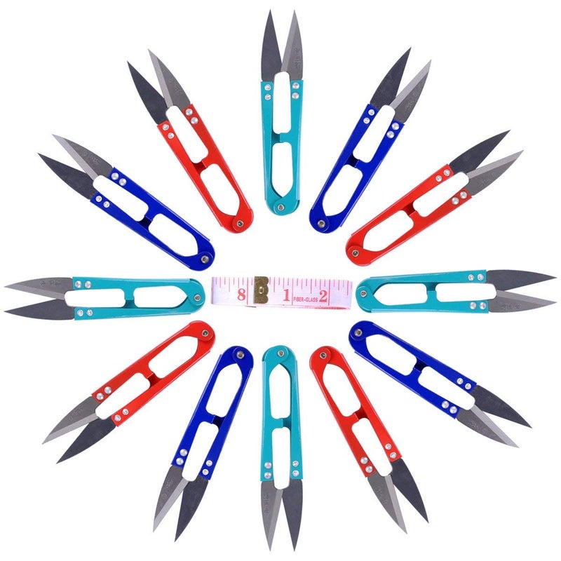 UCEC 4.2 Inch Thread Snips, Crochet Small Sewing Scissors Yarn Scissor Small Mini Scissors Thread Cutter Thread Snips for Sewing Embroidery Knitting, 12 Pack - Image 1